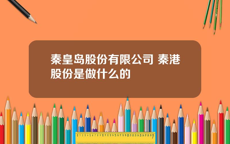 秦皇岛股份有限公司 秦港股份是做什么的